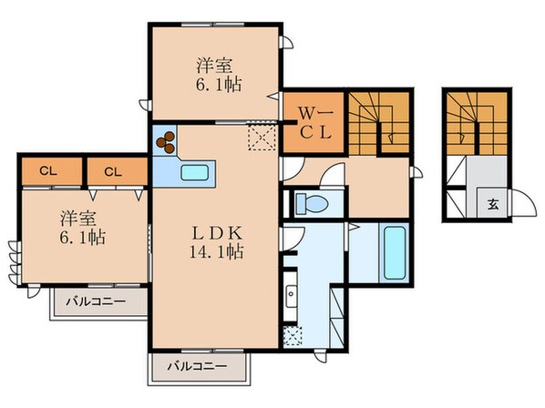 Ds上津の物件間取画像